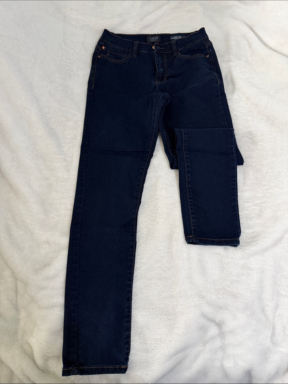 Curve by Lane Bryant Dark Blue Skinny Jeans